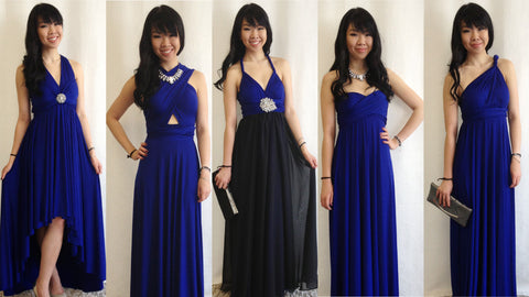 One royal blue Henkaa Sakura infinity dress, 5 prom dress styles.