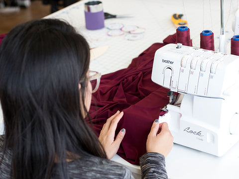 Sam sews a Burgundy Wine Sakura Maxi.