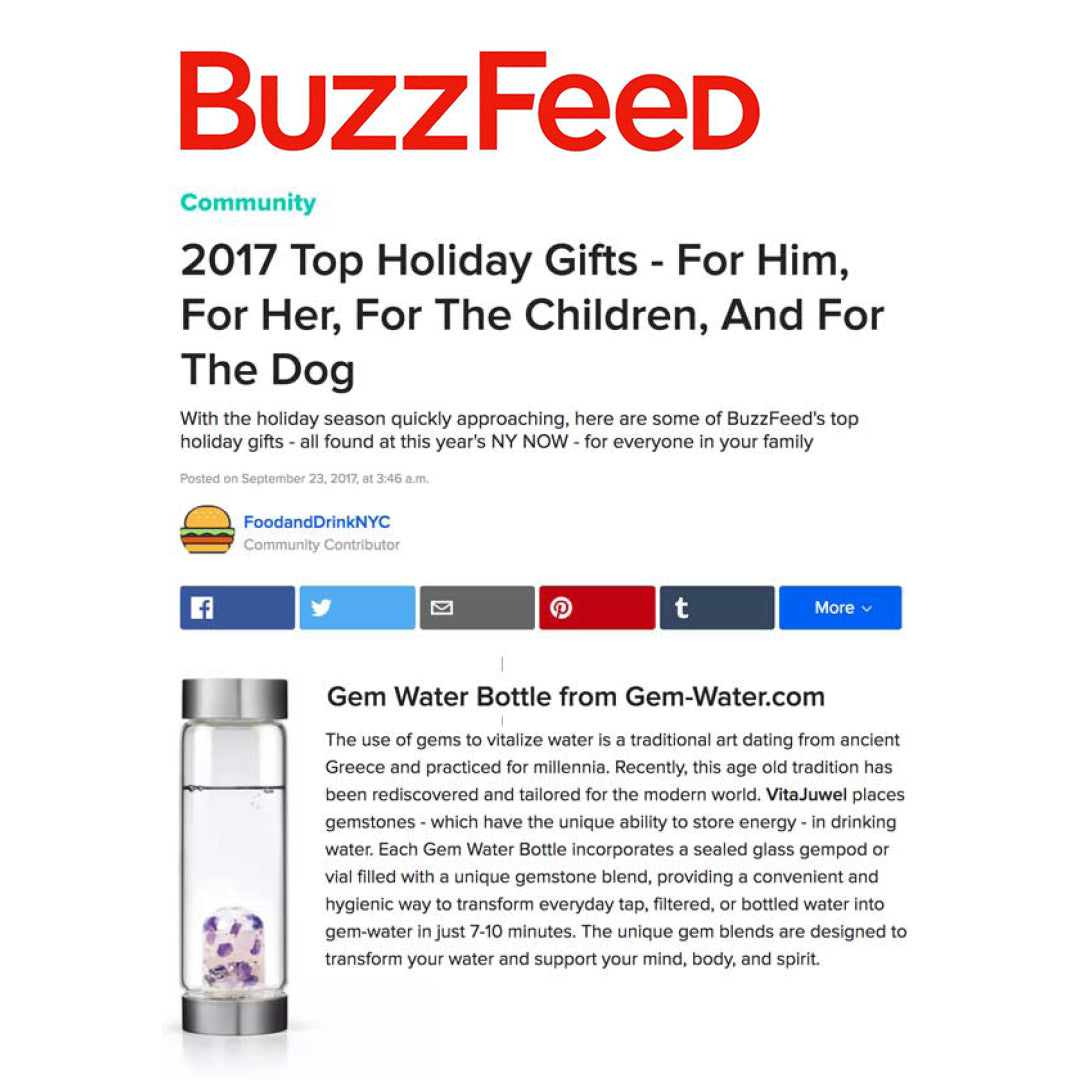 GemWater's in Buzzfeed's Holiday Gift Guide Far All Crystals for