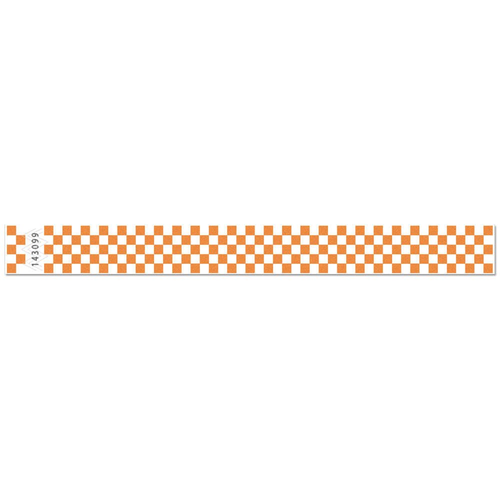 Tytan-Band® Expressions Tyvek Wristbands 1" Checkerboard Design TX03 (500/Pack)