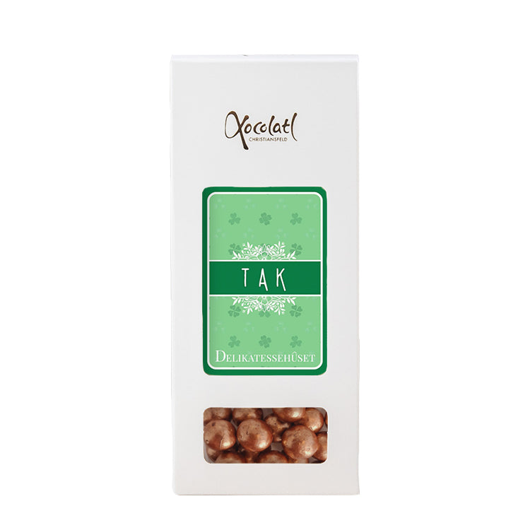 Billede af Lakridser med karamel-chokolade i æske - vælg variant - Tak - grøn