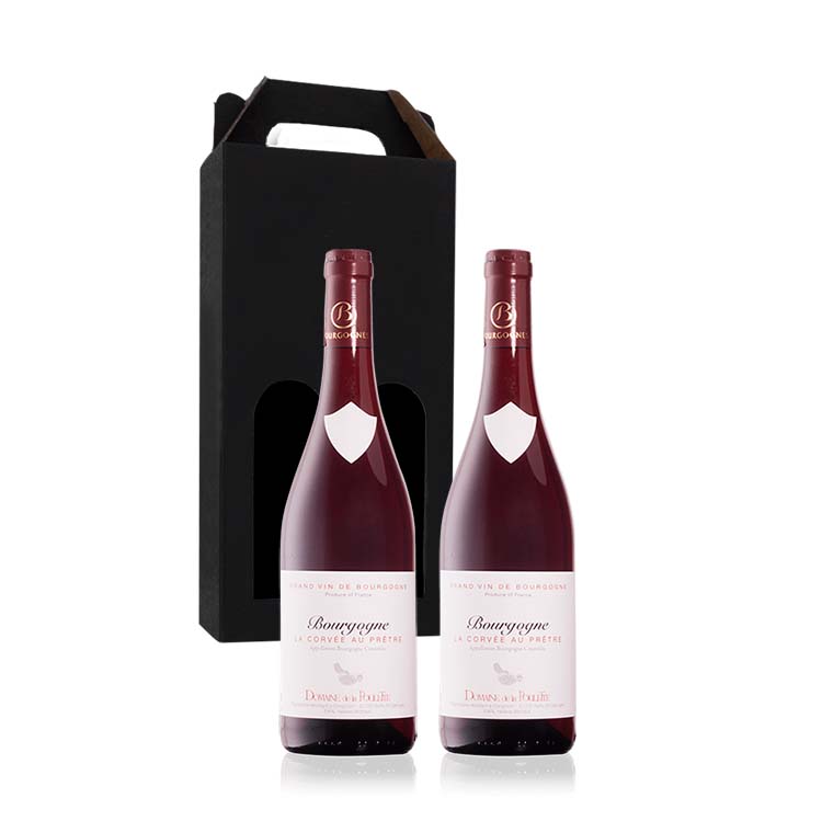 Vingave rødvin Bourgogne Rouge, 2 flasker i gaveæske