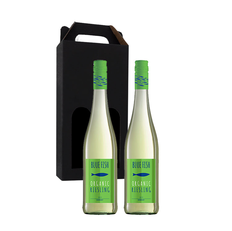 Vingave hvidvin, Blue Fish - Organic Riesling, 2 flasker i gaveæske