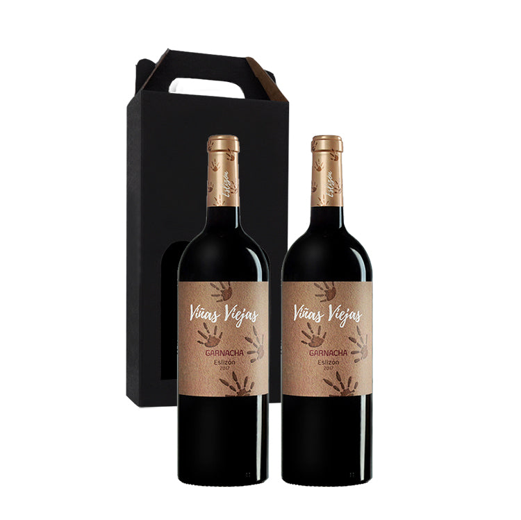 Vingave rødvin, Bodegas Aragonesas - VinÃ£s Viejas Eslizon Garnacha, 2 flasker i gaveæske