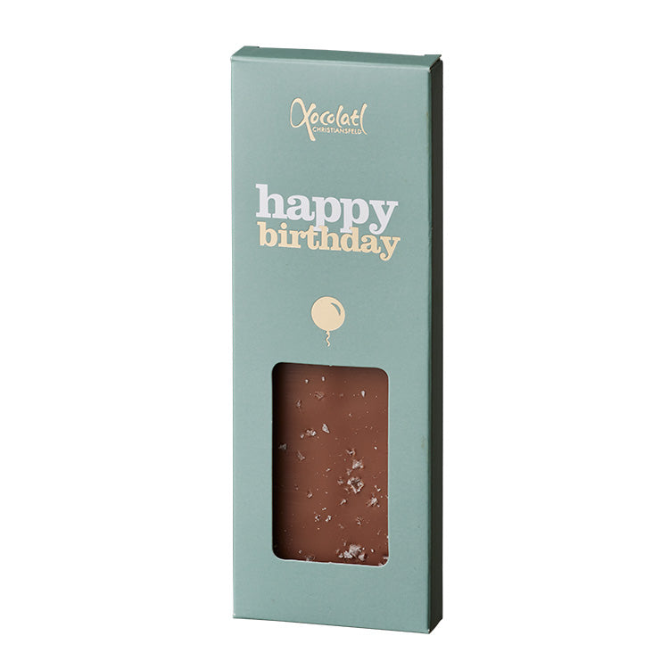 Se Chokoladeplade 'Happy Birthday' fra Xocolatl hos Delikatessehuset