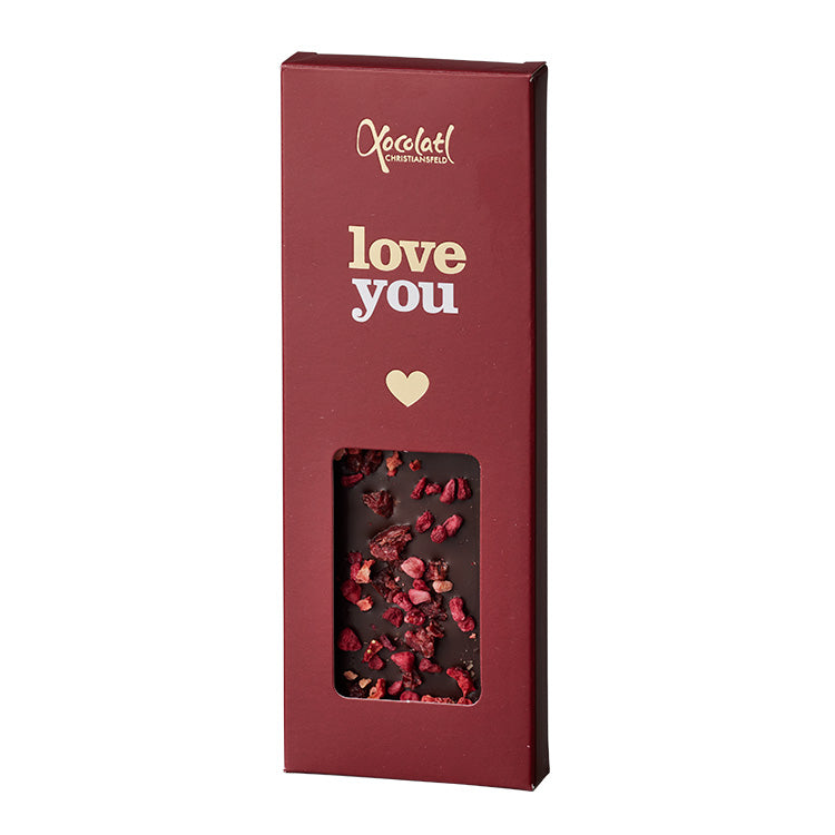 Se Chokoladeplade 'I Love You' fra Xocolatl hos Delikatessehuset