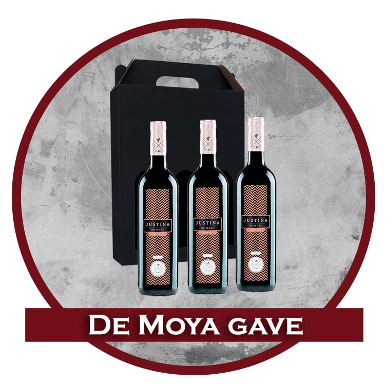 Vingave rødvin de Moya, 3 flasker i gaveæske