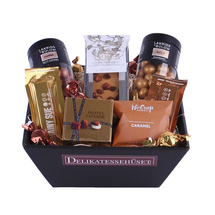 Delikatessehuset Gavekurv - send en lækker gave med Summerbird chokolade og Lakrids by Bülow