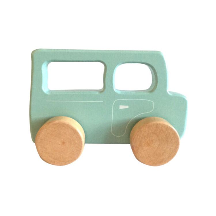 7: Træbil - lyseblå - BarboToys