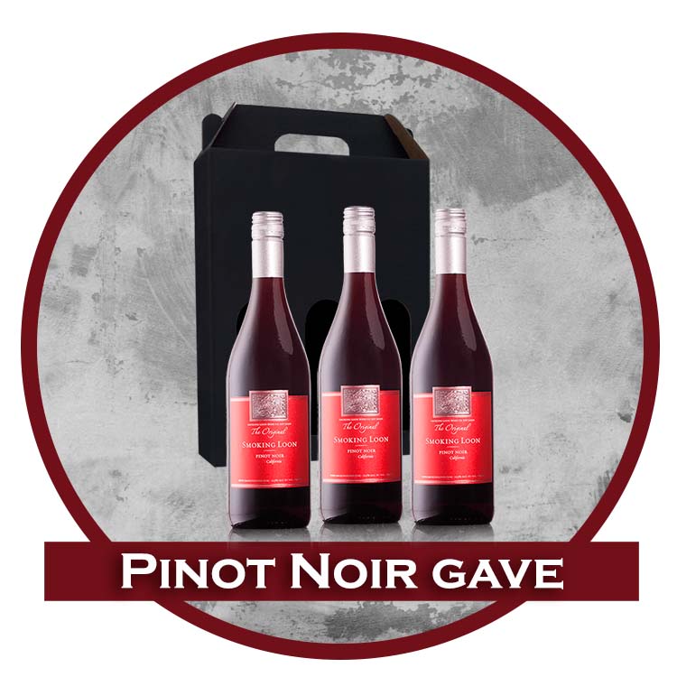 Vingave rødvin californisk Pinot Noir, 3 flasker i gaveæske