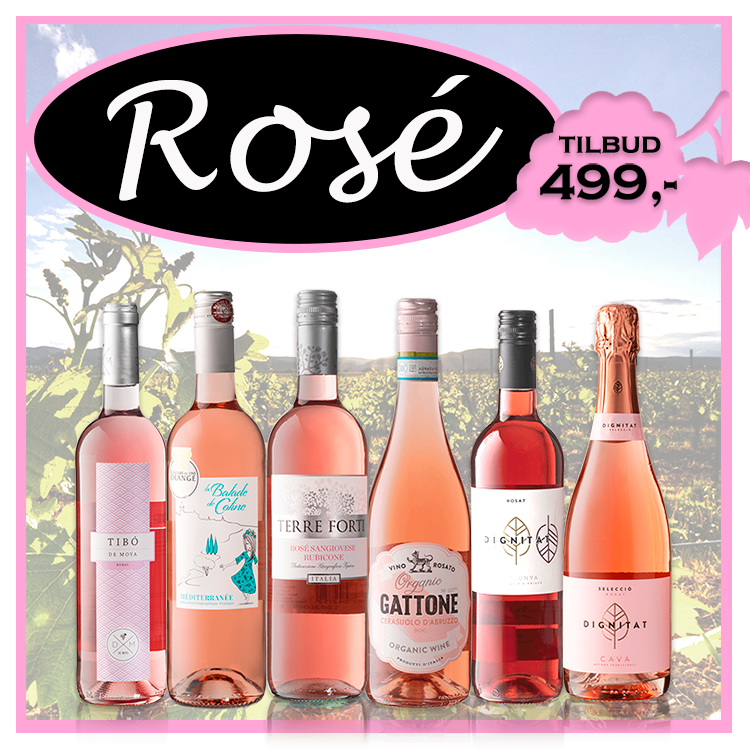 Delikatessehuset Vin smagekasse med vores rosé bestsellere