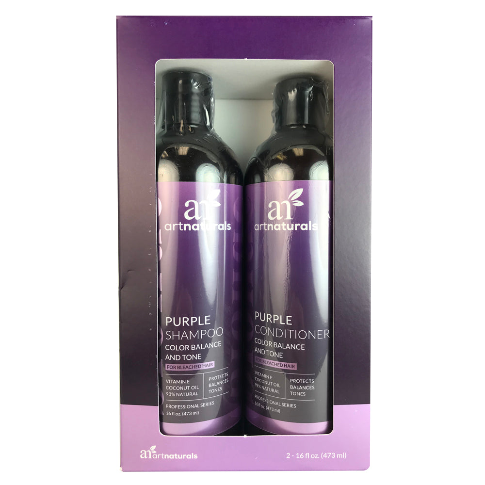 Artnaturals Purple Shampoo Conditioner Duo Each For Bleached