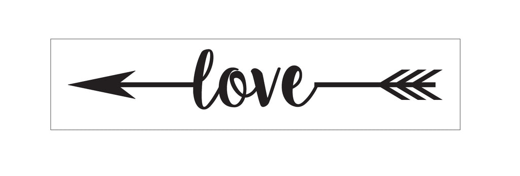 Download Love (with arrow) Vinyl Stencil | DIY Sign making supplies ...