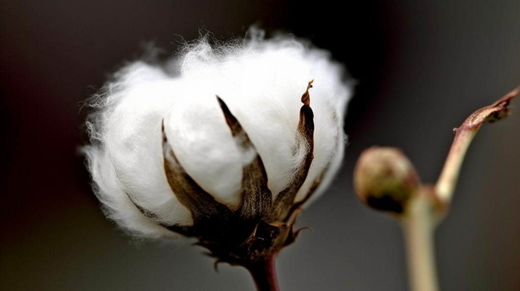 A close up picture of cotton 