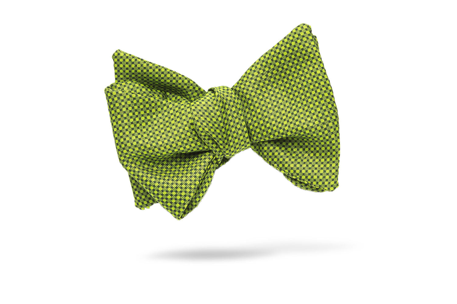 Green Neat 100% Silk Bow Tie - Brunswick