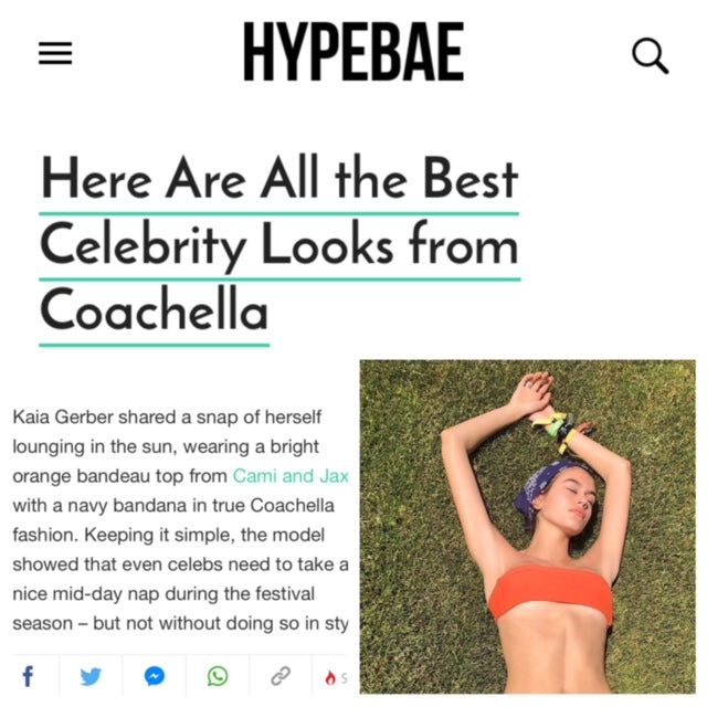 HYPEBAE Kaia Gerber, Coachella Celebrity Style – CAMI AND JAX