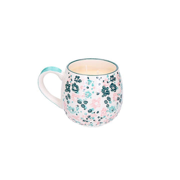 Sweet Grace Pastel Floral Cup Candle