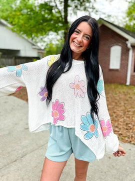 Fabulously Floral Knitted Top