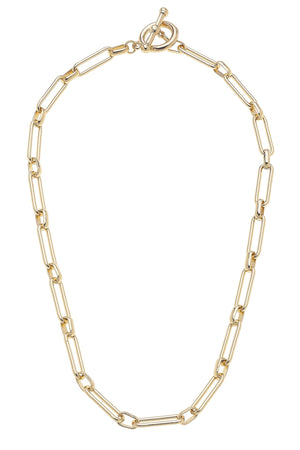 Allana Paper Clip Chain Toggle Necklace - Dash Forward