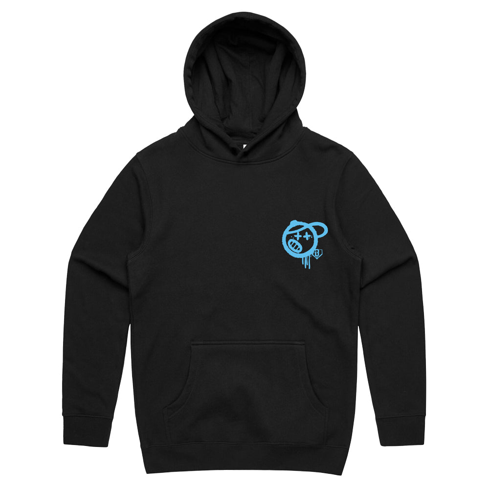 Vandal Youth Hoodie - Black/Light Blue - Baseball Lifestyle 101 product image