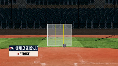 The potential layout of the ABS challenge system being tested before it reaches Major League Baseball.