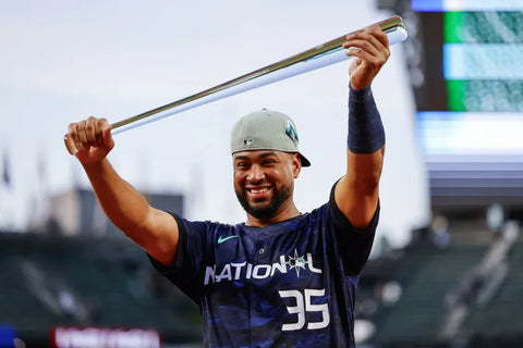 Rockies catcher Elias Diaz presented with the 2023 All-Star Game MVP award after hitting a go-ahead, 2-run home run to seal the 3-2 win for the National League.