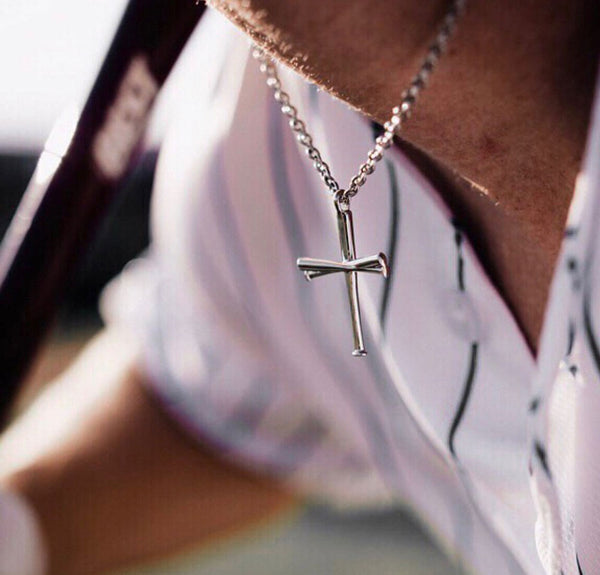 Buy Number Necklace, Customized Unisex Boys Mens Stainless Steel Baseball  Cross Necklace/Soccer/Football/Basketball Necklace with Chain 22”+2