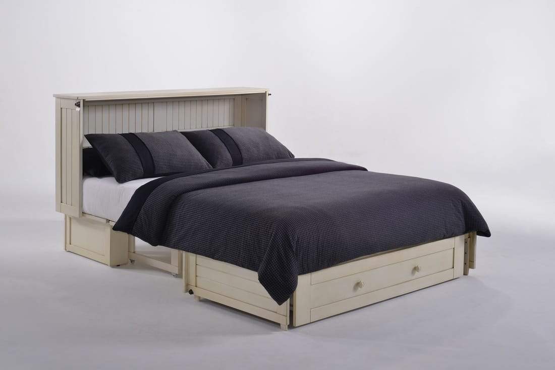 Night & Day Daisy White Queen Murphy Cabinet Bed In A Box