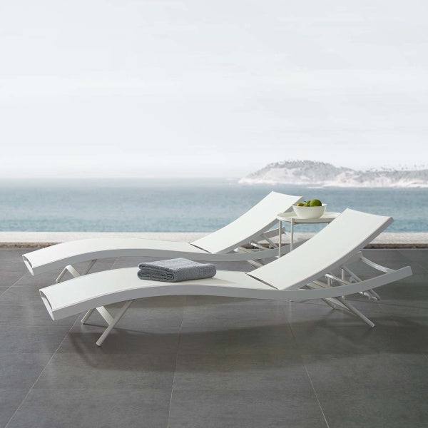 Glimpse Outdoor Patio Mesh Chaise Lounge Set of 2 by Modway