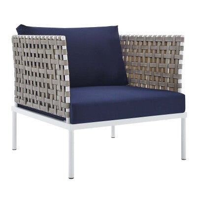 Harmony 6-Piece Sunbrella Basket Weave Outdoor Patio Aluminum Seating Set by Modway