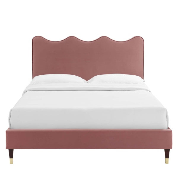 Current Performance Velvet Twin Platform Bed By Modway