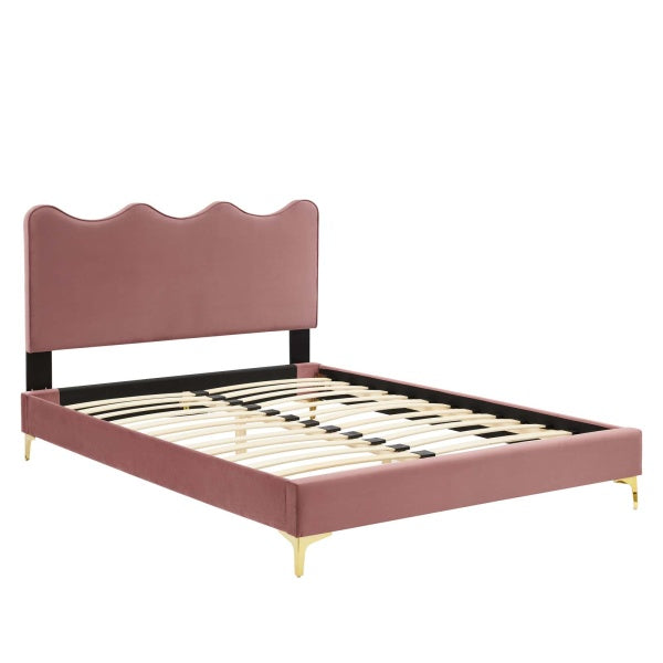 Current Performance Velvet Full Platform Bed By Modway