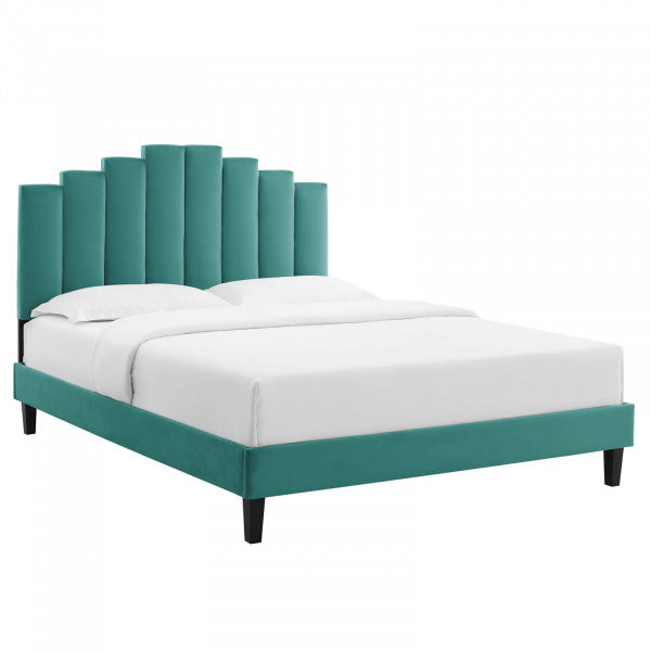 Elise Twin Performance Velvet Platform Bed By Modway