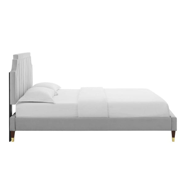Sienna Performance Velvet Full Platform Bed By Modway