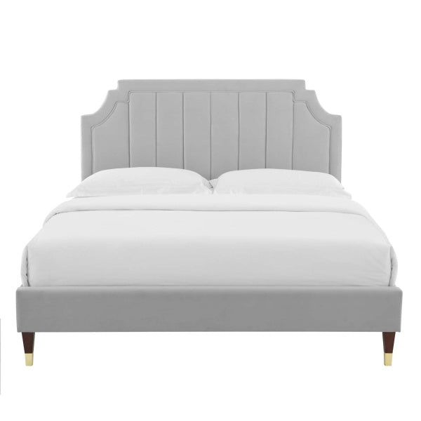 Sienna Performance Velvet Full Platform Bed By Modway