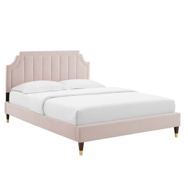 Sienna Performance Velvet King Platform Bed By Modway