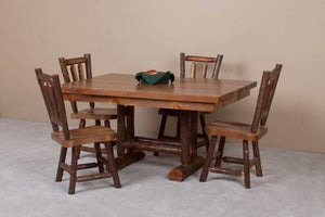 Sawtooth Hickory Honey Pine Trestle Dining Table 42"x72"