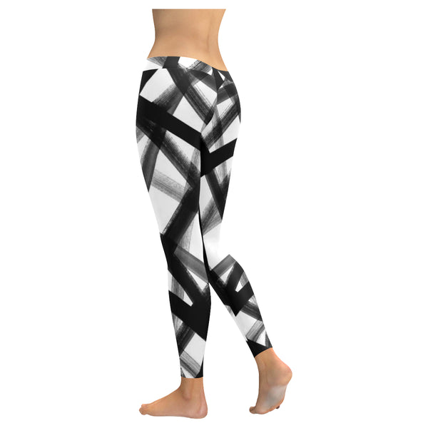 Black and Grey Low Rise Leggings (Model L05) XXS-XXXXXL – kdb solution