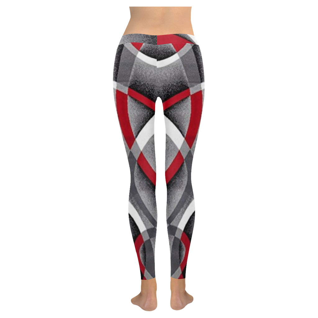 Red and Grey Low Rise Leggings (Invisible Stitch) (Model L05) – kdb ...