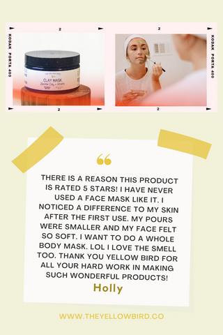 mask review bentonite clay the yellow bird