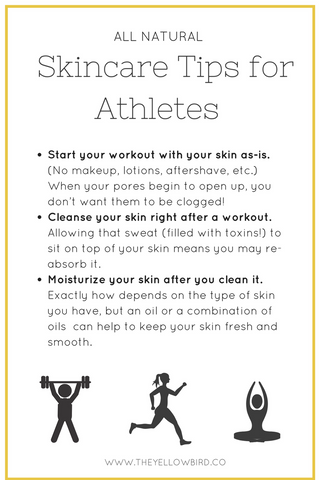 Yellow Bird Athlete all natural skin care tips best practice