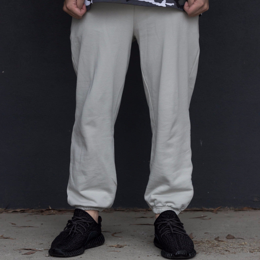 grey cuffed sweatpants