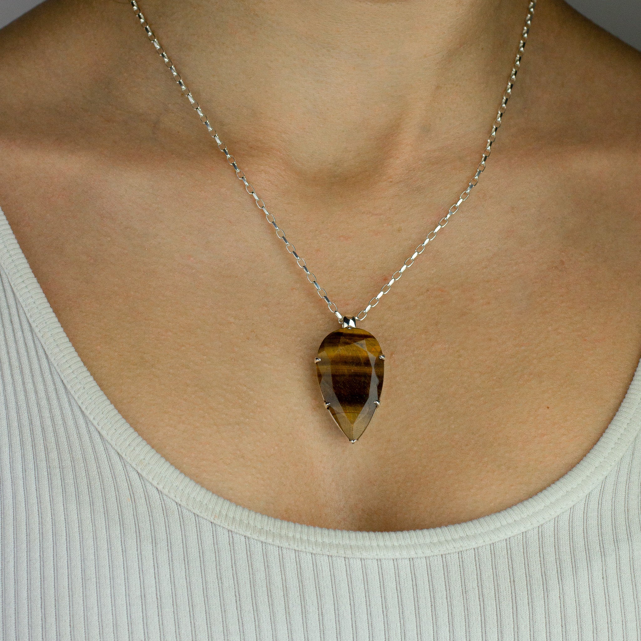 Pearl and Tigers Eye Necklaces| Surat Diamond Jewelry SN903