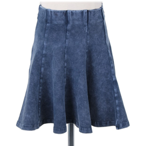 denim panel skirt