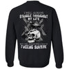 Viking T-shirt, Survive, Struggle, BackApparel[Heathen By Nature authentic Viking products]Unisex Crewneck Pullover SweatshirtBlackS