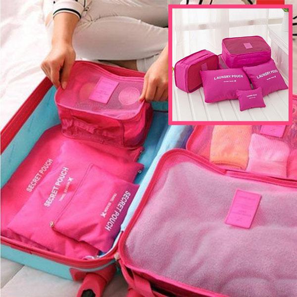 6 piece luggage organiser