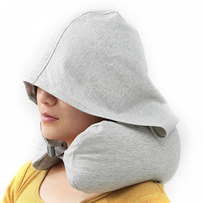 travel pillow with hood