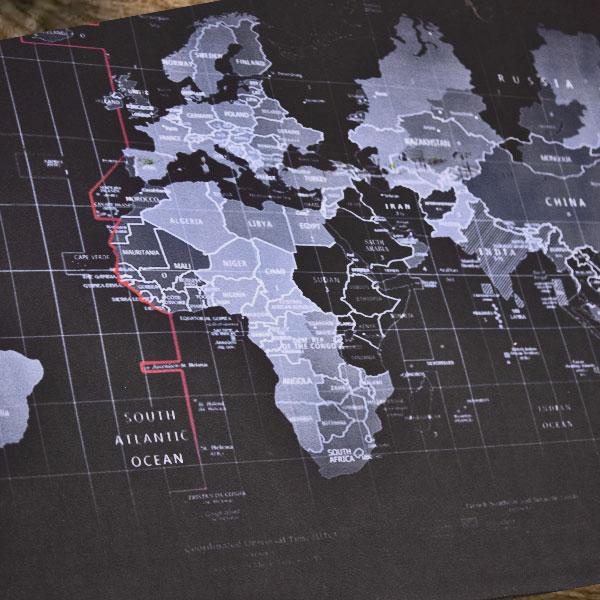 World Map Full Desk Coverage Gaming And Office Mouse Pad