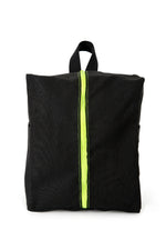 Canvas Backpack Black with Zipper Neon