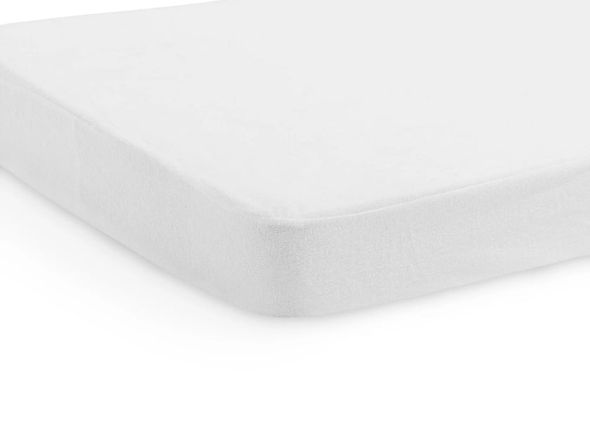 Jollein - Waterproof Fitted Sheet Terry 60 x 120cm - White | Mabel & Fox